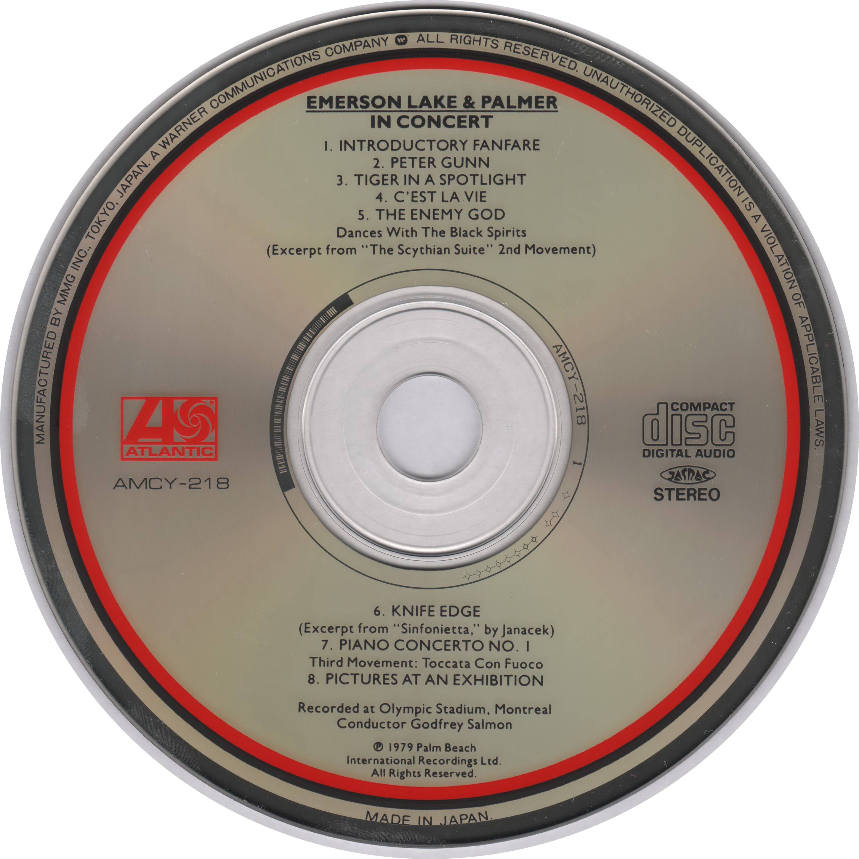 Emerson, Lake and Palmer In Concert : CD JPN